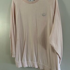 Oversized Adidas Light Pink Crewneck Top